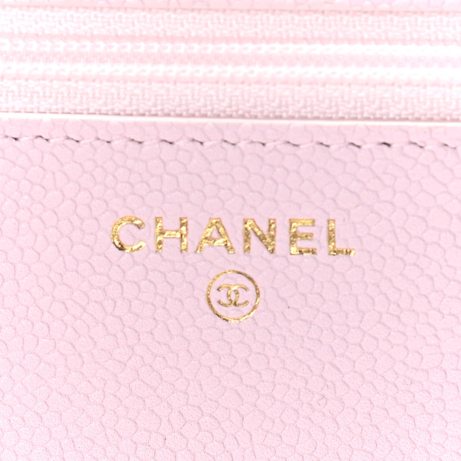 Chanel Caviar Quilted Tiny CC Wallet On Chain WOC Light Pink 5 of 11