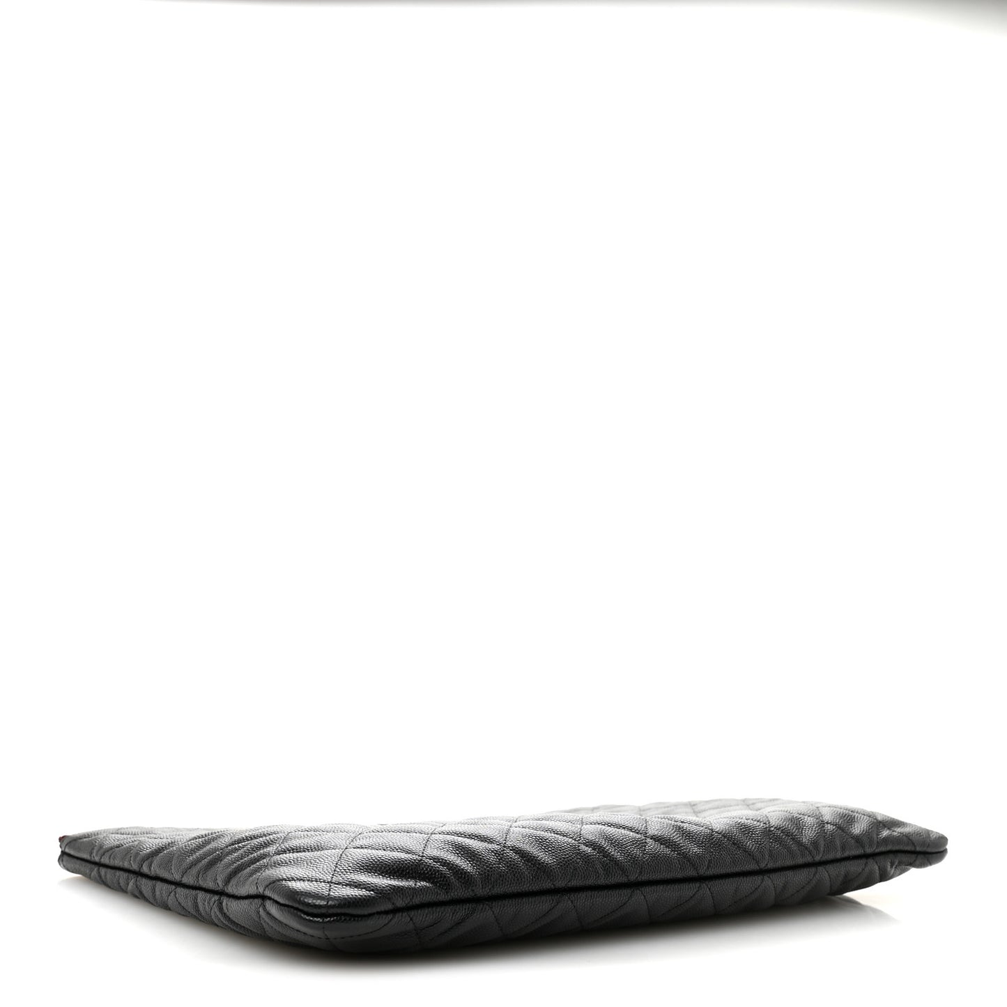 Caviar Quilted Large Cosmetic Case Black