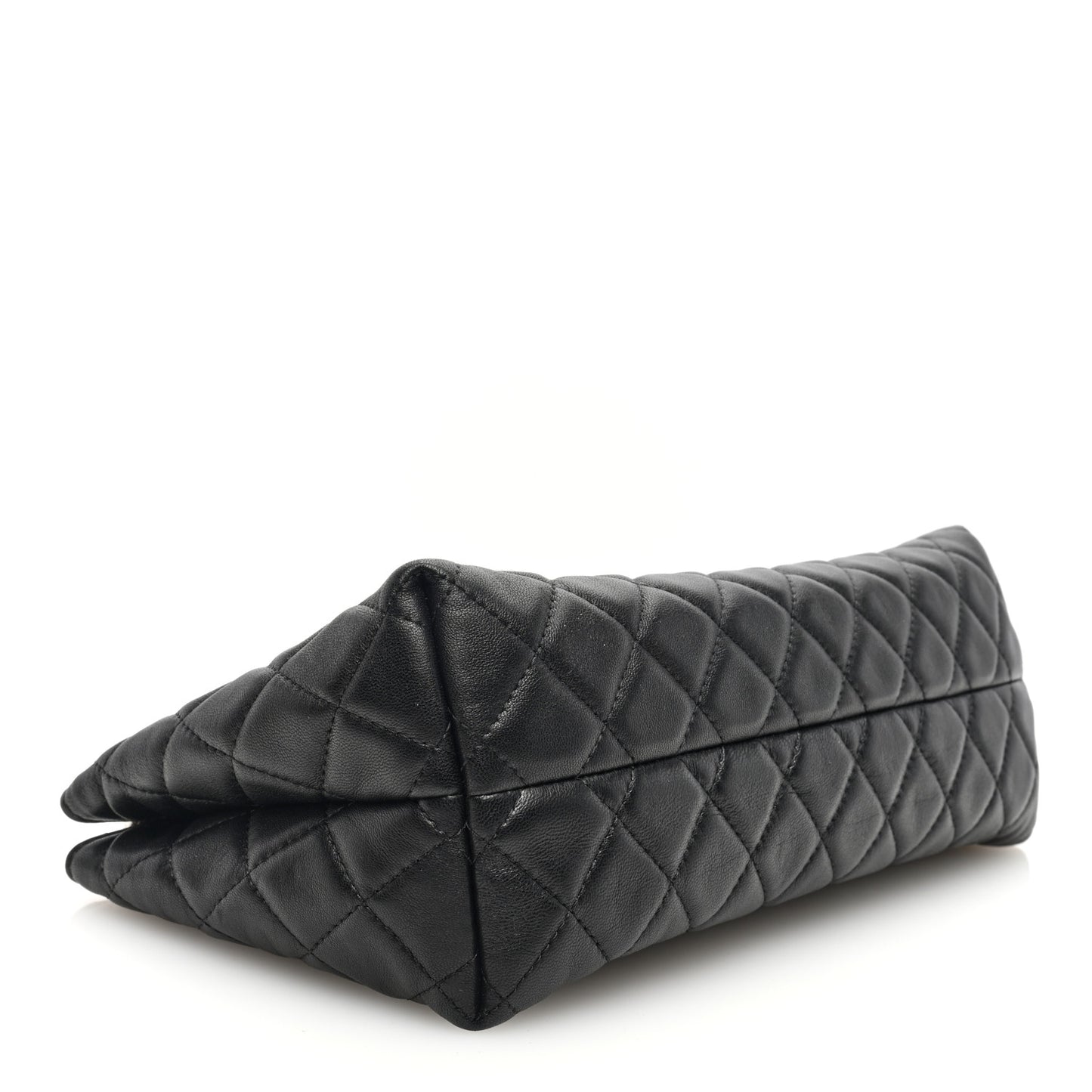 Lambskin Quilted Cosmetic Case Black