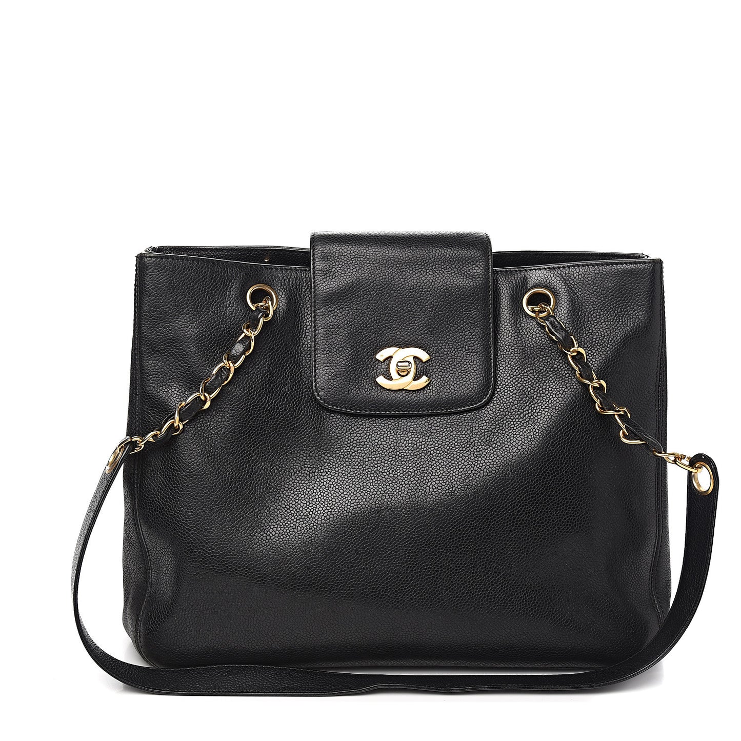Caviar CC Shoulder Bag Black