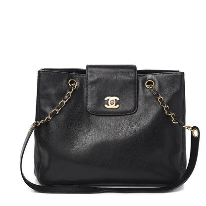 Chanel Caviar CC Shoulder Bag Black 1 of 10