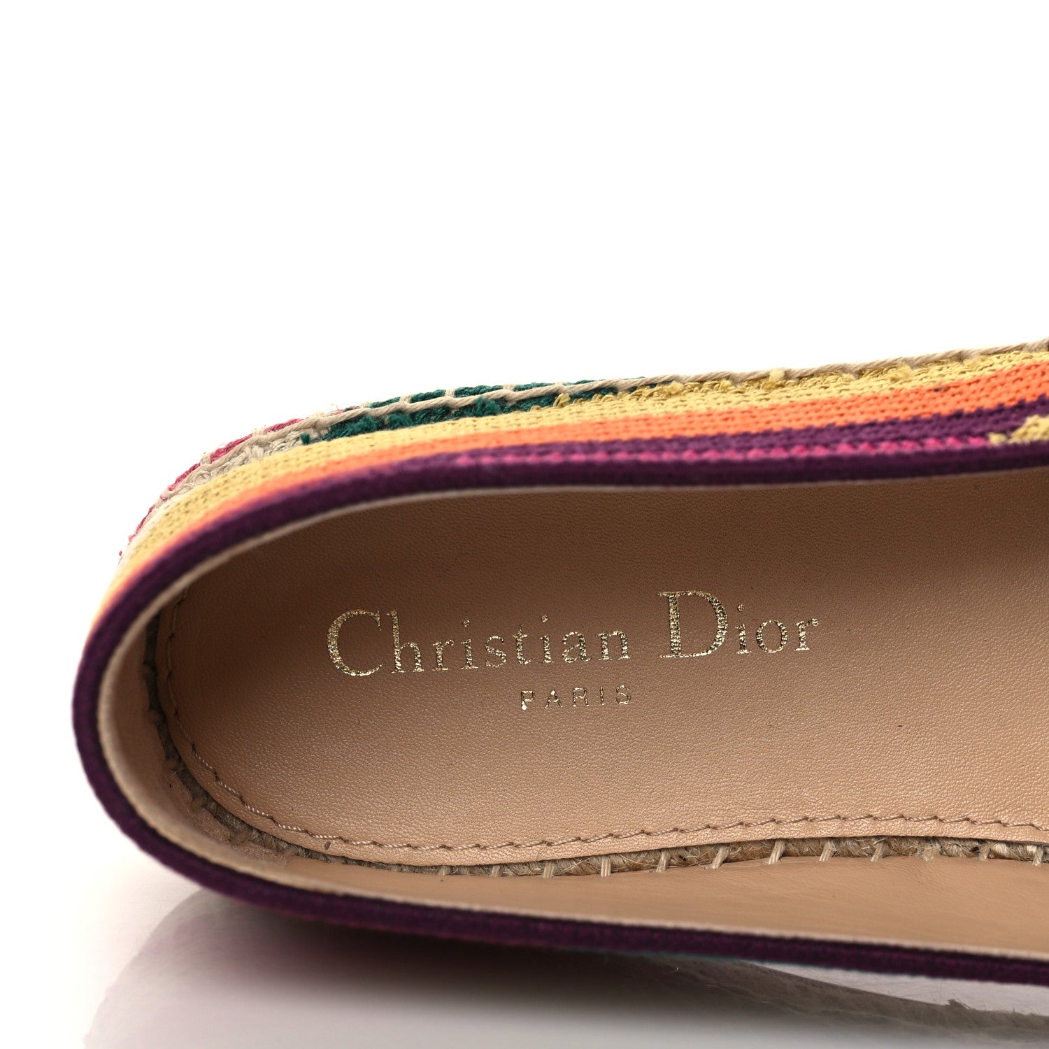 Christian Dior Cotton Embroidered Patchwork Granville Espadrille 40 Multicolor 7 of 8