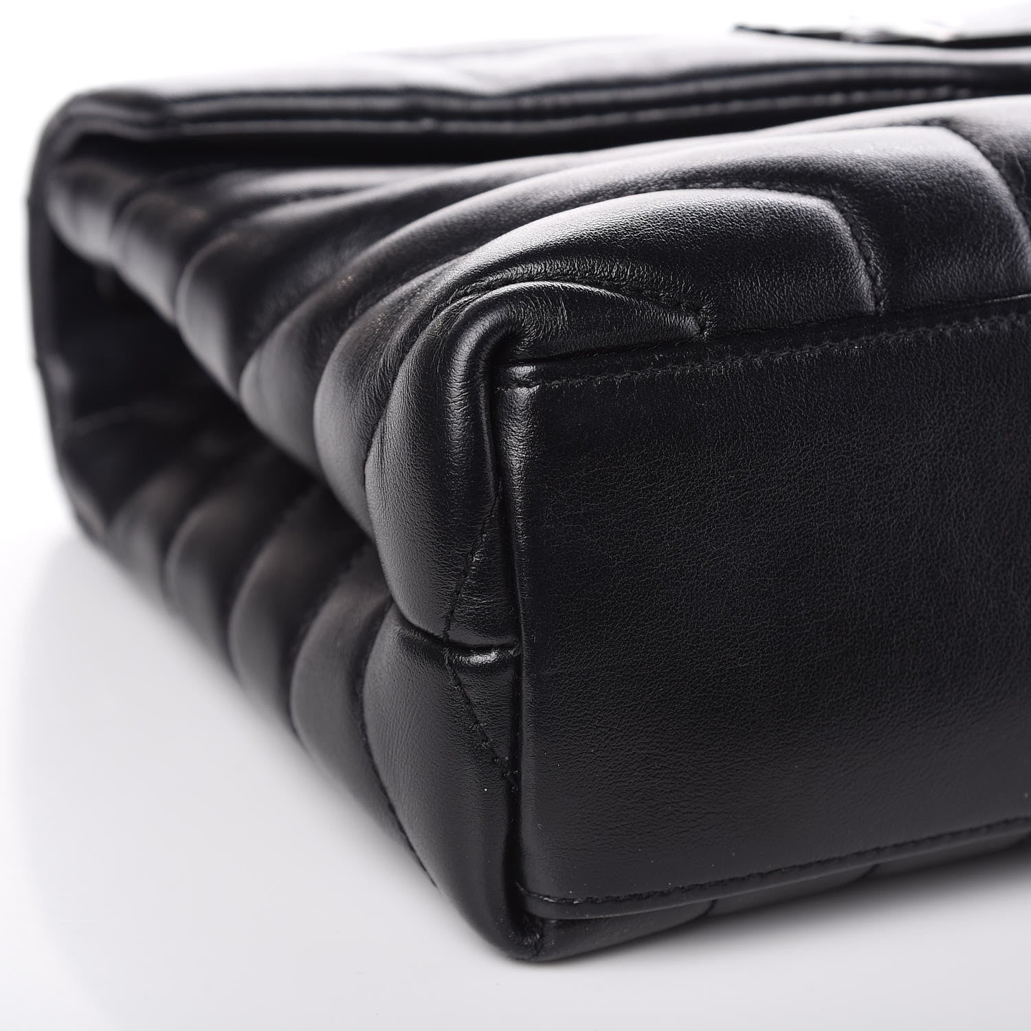 Saint Laurent Calfskin Y Quilted Monogram Small Loulou Chain Satchel Black 7 of 9
