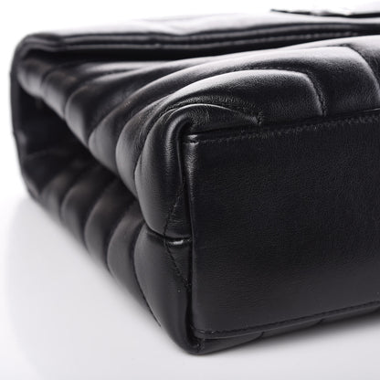 Saint Laurent Calfskin Y Quilted Monogram Small Loulou Chain Satchel Black 7 of 9