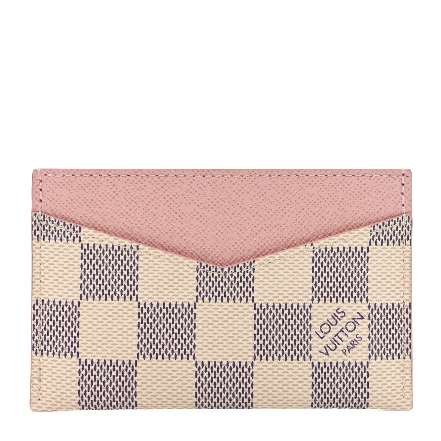Louis Vuitton Damier Azur Daily Card Holder Rose Ballerine 1 of 7