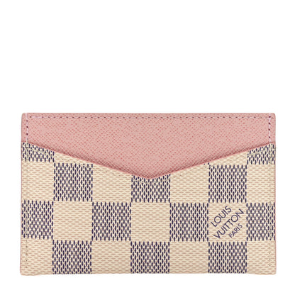 Louis Vuitton Damier Azur Daily Card Holder Rose Ballerine 1 of 7