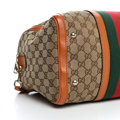 Gucci Monogram Vintage Web Medium Boston Tobacco 8 of 15