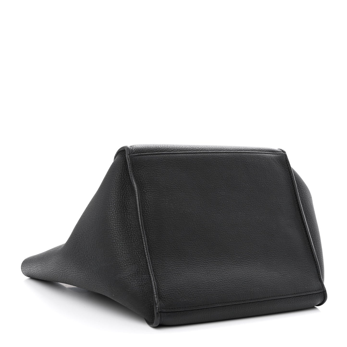 Supple Grained Calfskin Small Big Bag Black