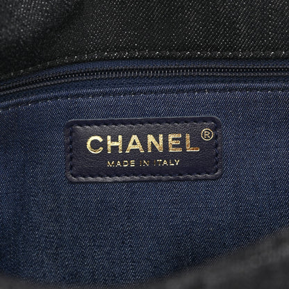 Chanel Denim Quilted Medium Funky Town Flap Black 6 of 10