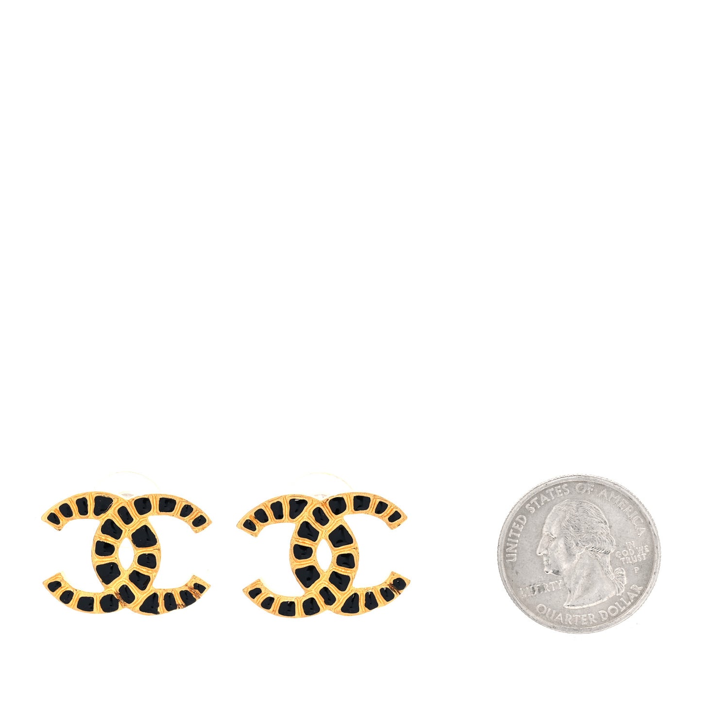 Resin Along The Nile CC Earrings Gold Black
