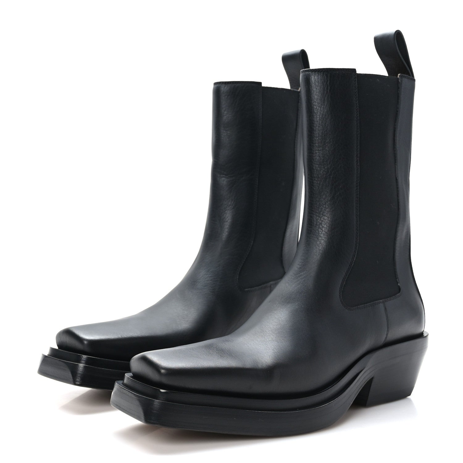 Bottega Veneta Calfskin Lean Mid-Calf Boots 40 Black 3 of 6