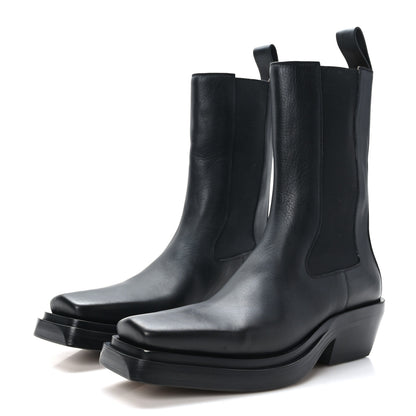 Bottega Veneta Calfskin Lean Mid-Calf Boots 40 Black 3 of 6