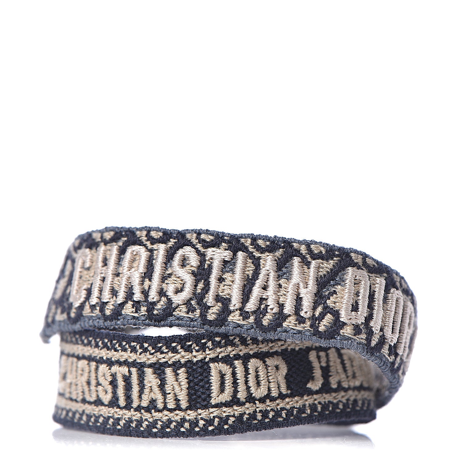 Christian Dior Woven Cotton J'Adior Friendship Bracelet Set Navy 1 of 5