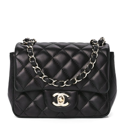 Chanel Lambskin Quilted Mini Square Flap Black 1 of 12