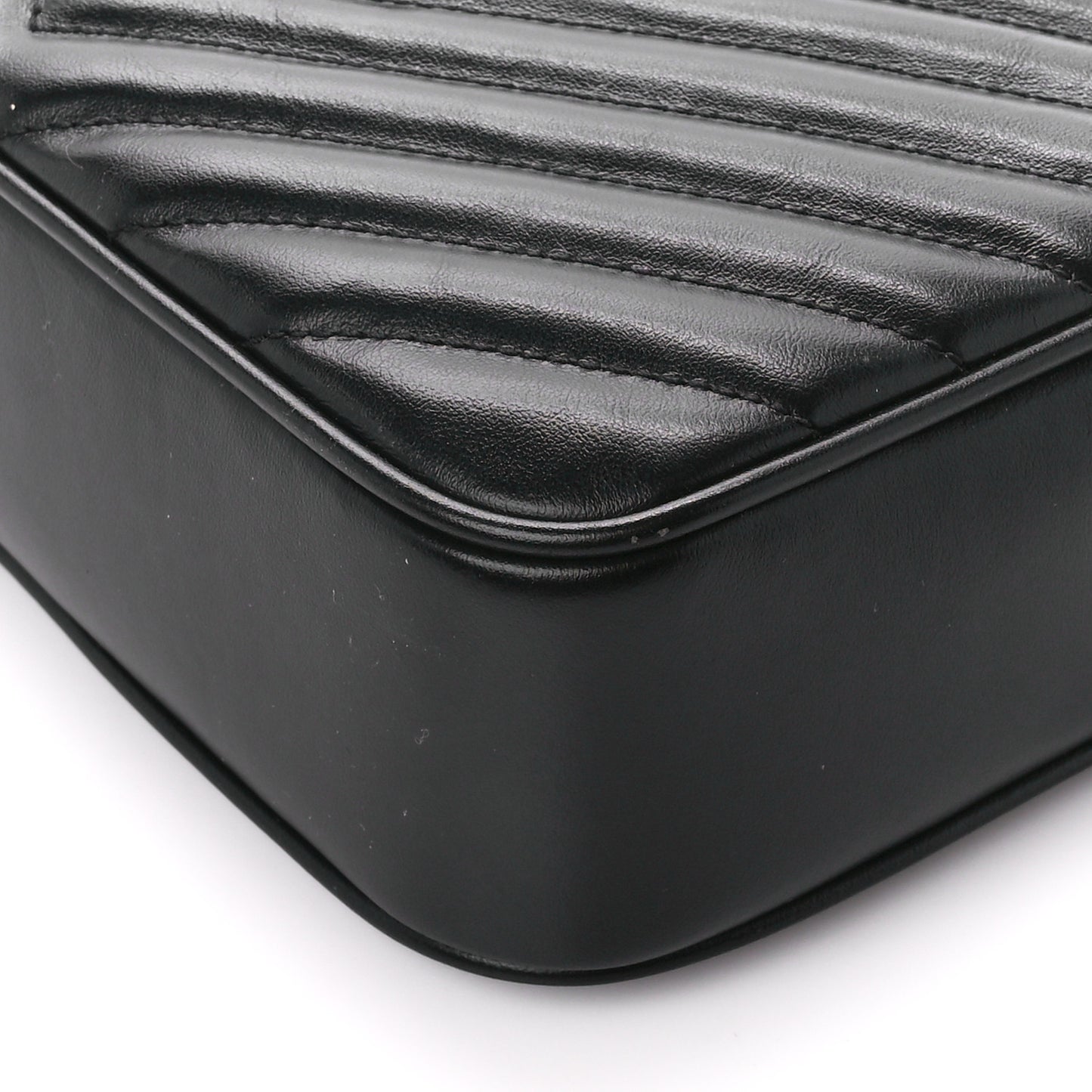 Calfskin Matelasse Monogram Monochrome Lou Camera Bag Black