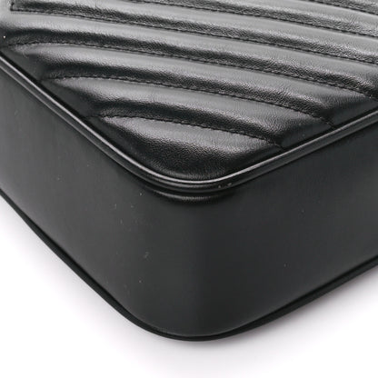 Saint Laurent Calfskin Matelasse Monogram Monochrome Lou Camera Bag Black 10 of 10