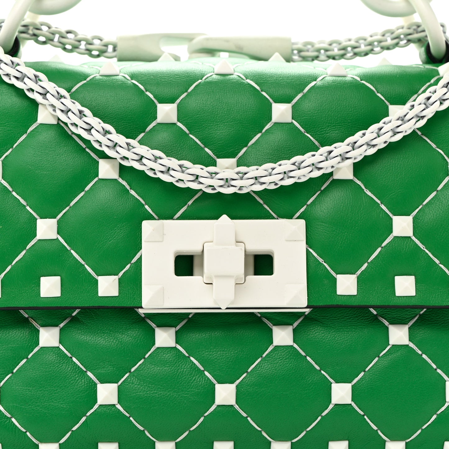 VALENTINO GARAVANI Nappa Small Free Rockstud Spike Shoulder Bag Peppermint
