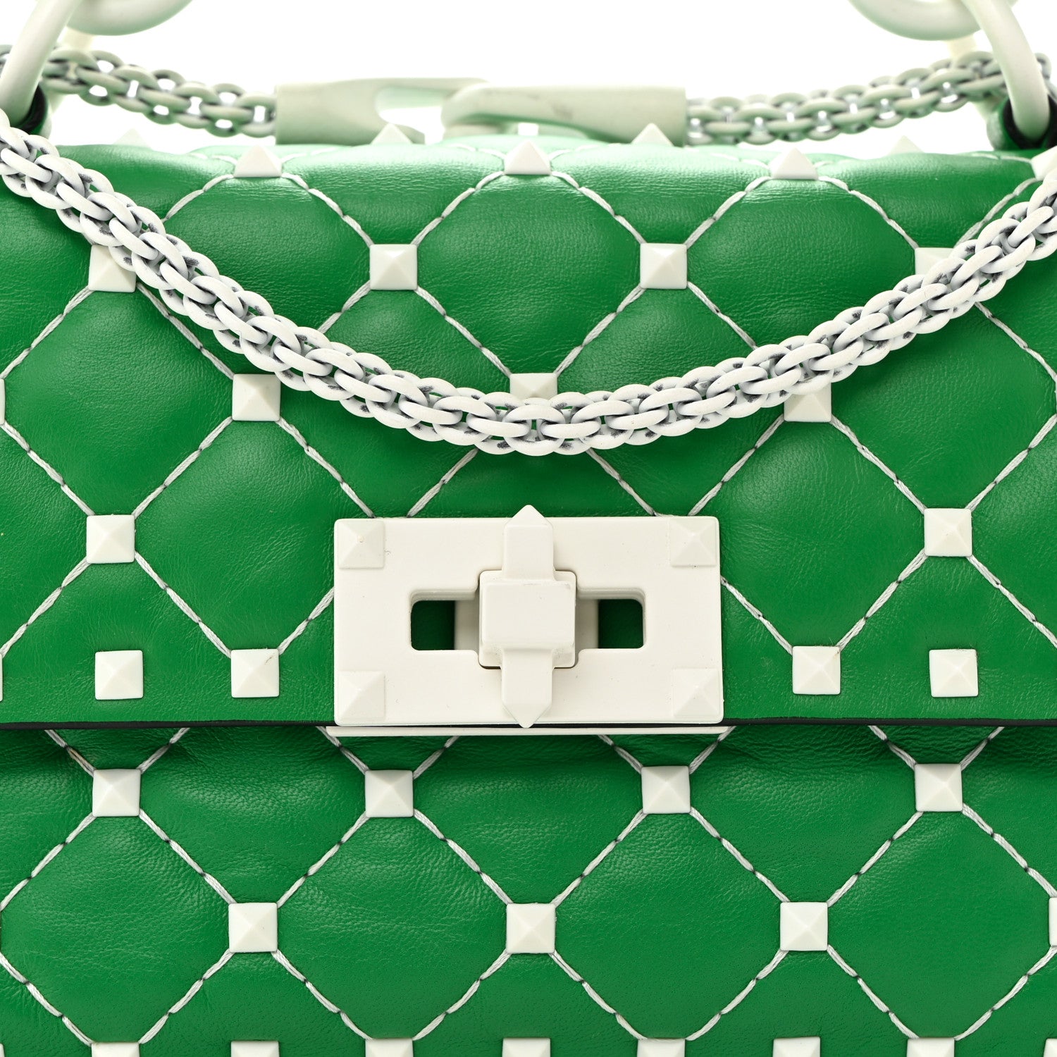 Valentino Garavani VALENTINO GARAVANI Nappa Small Free Rockstud Spike Shoulder Bag Peppermint 8 of 10