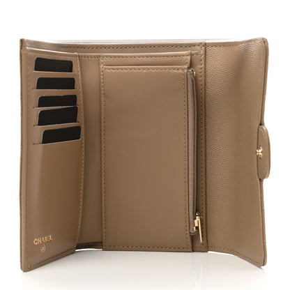 Chanel Caviar Quilted Medium Flap Wallet Beige 5 of 9