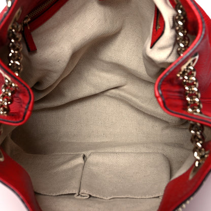 Gucci Pebbled Calfskin Medium Soho Chain Shoulder Bag Tabasco Red 5 of 10