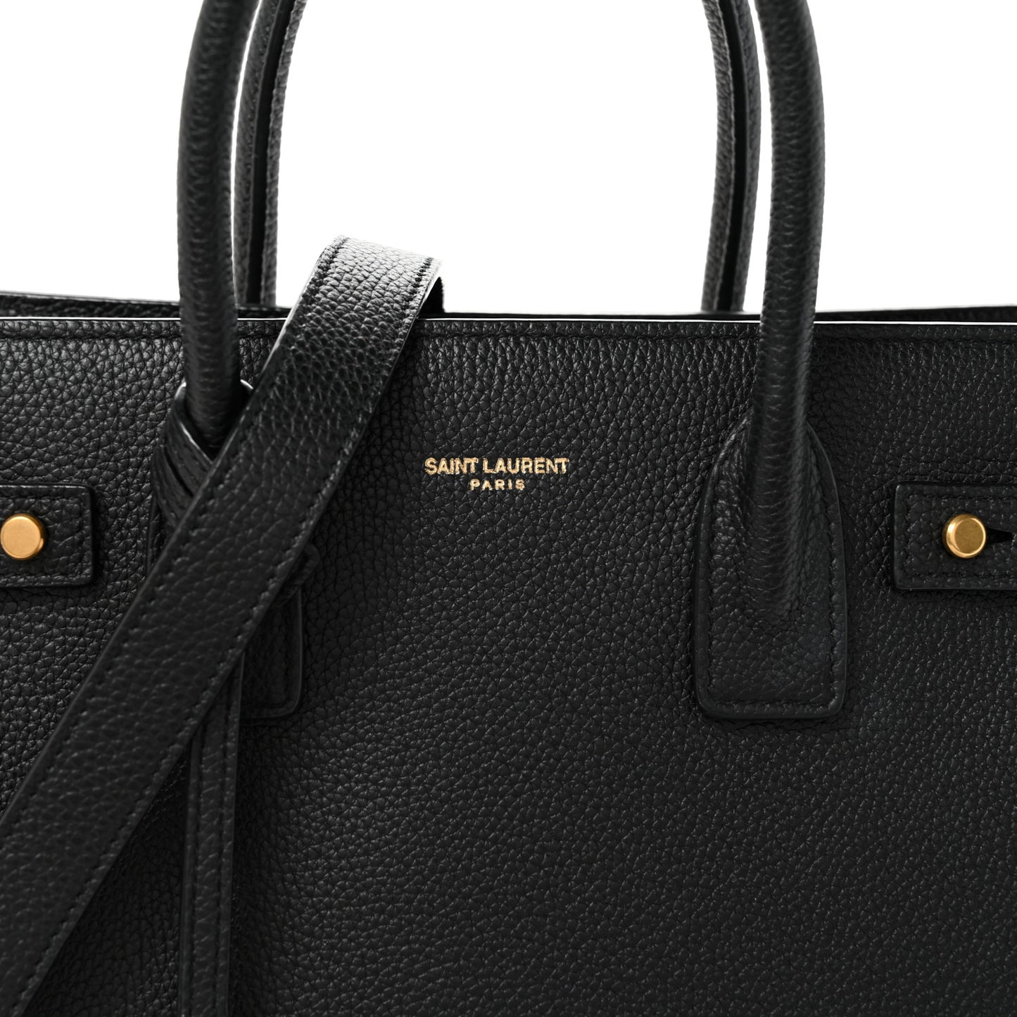 Grained Calfskin Baby Sac De Jour Black