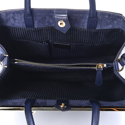 Fendi Vitello Elite Regular 2Jours Tote Blue 4 of 4