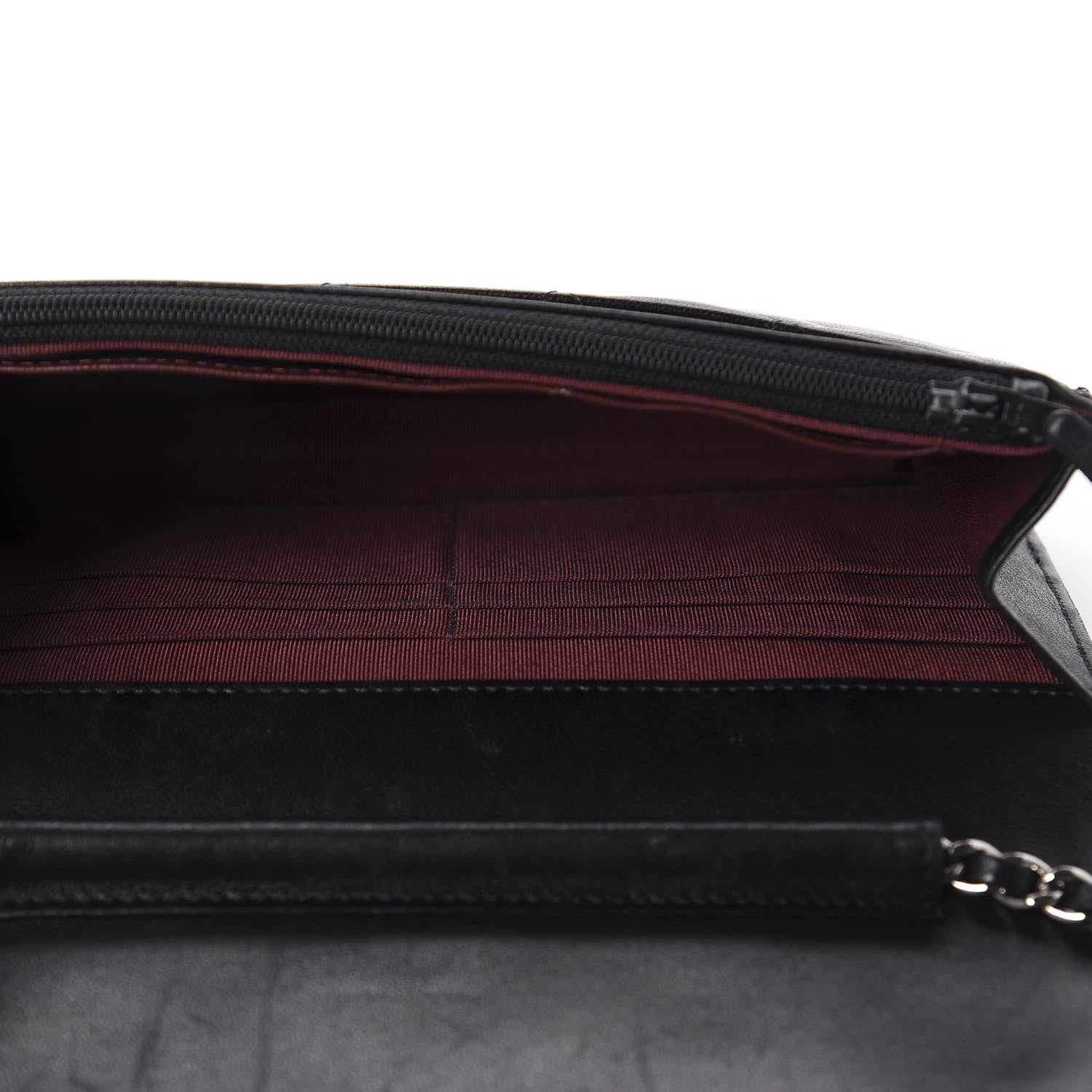 Chanel Lambskin Quilted Wallet On Chain WOC Black 4 of 11