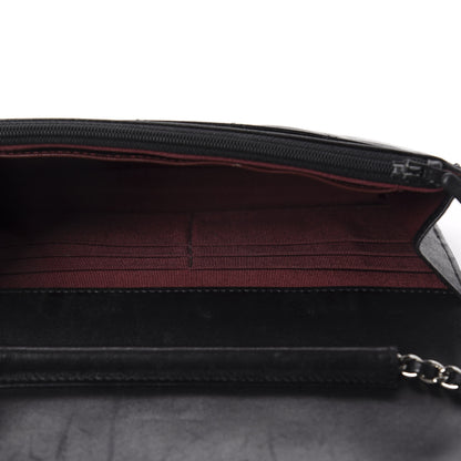 Chanel Lambskin Quilted Wallet On Chain WOC Black 4 of 11