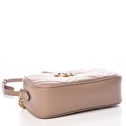 Gucci Calfskin Matelasse Small GG Marmont Chain Shoulder Bag Porcelain Rose 4 of 10