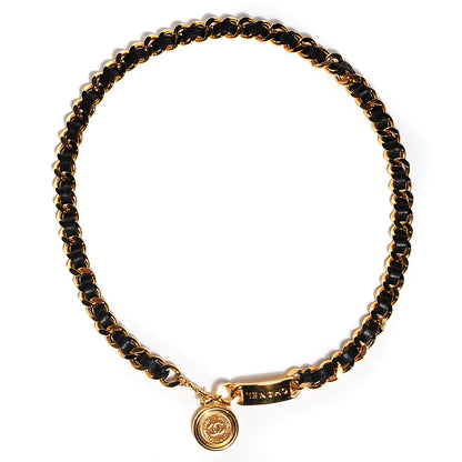 Chanel Lambskin Chain 31 Rue Cambon Medallion Belt Gold Black 1 of 3