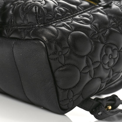 Louis Vuitton Lambskin Flower Quilted Palm Springs Backpack PM Black 8 of 8