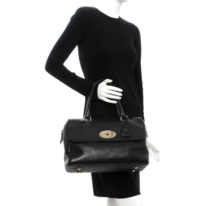 Mulberry Glossy Goatskin Medium Del Rey Satchel Black 2 of 12