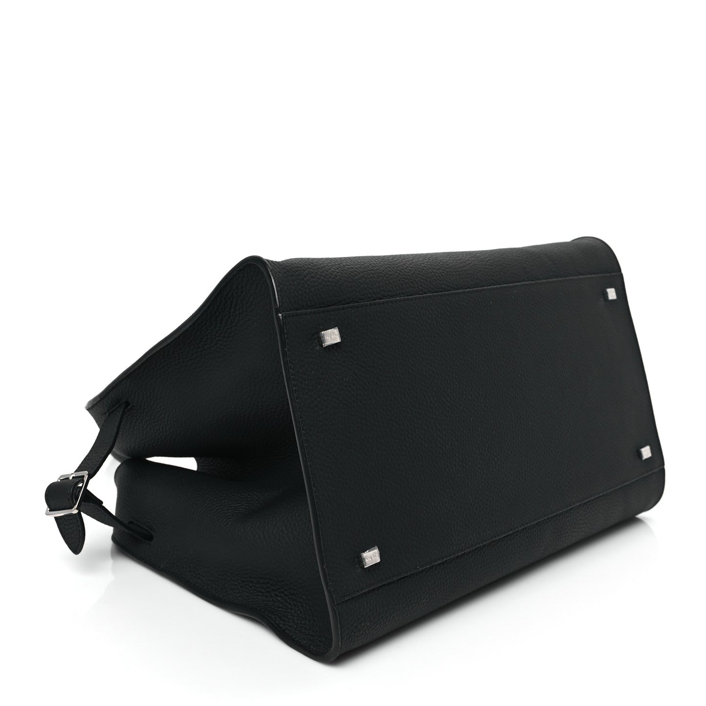 Matte Grained Calfskin Soft Margaux 15 Black