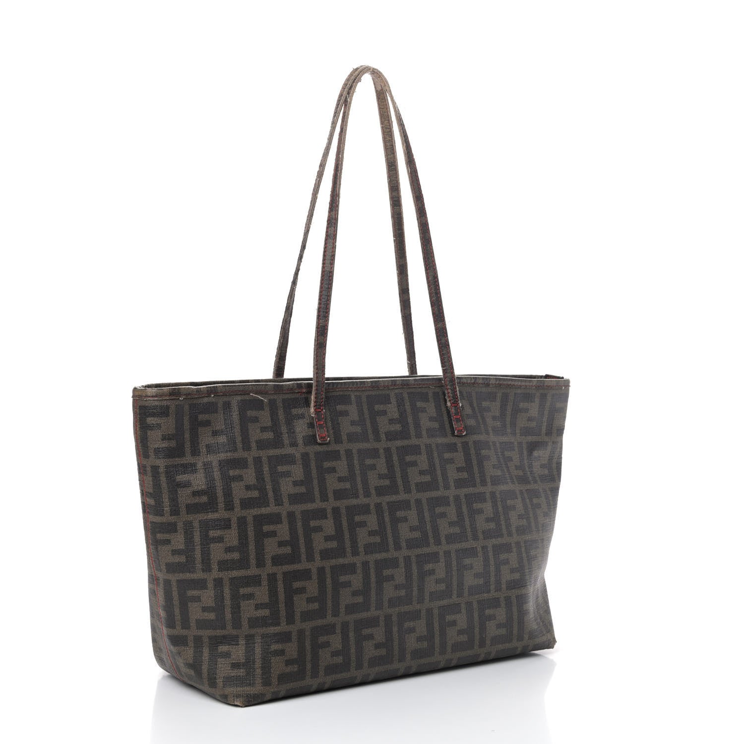 Fendi Zucca Spalmati Small Roll Tote Tobacco Fragola 2 of 7