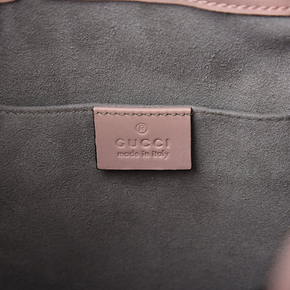 Gucci Calfskin Matelasse Sylvie Web GG Marmont Bucket Bag Perfect Pink 5 of 9