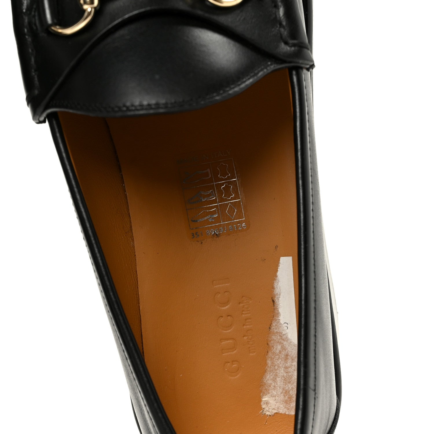 Gucci Kama Calfskin Horsebit Womens Wedge Platform Loafers 37.5 Black 7 of 11