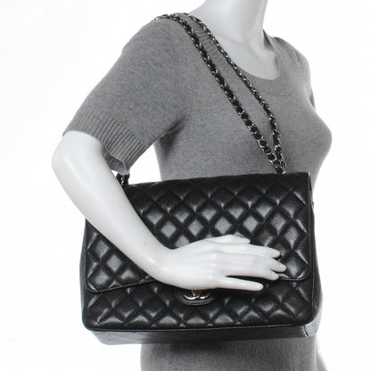Chanel Caviar Maxi Single Flap Black 2 of 8