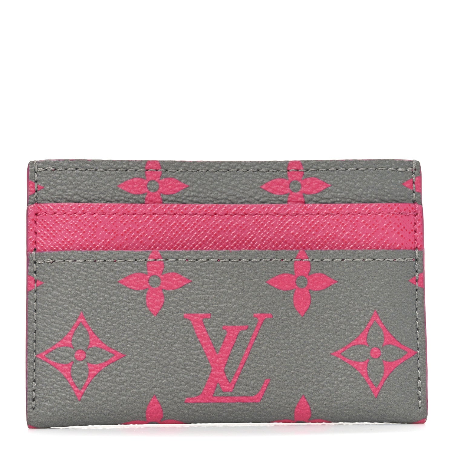 Louis Vuitton Monogram Glow Double Card Holder Gray Pink 1 of 6