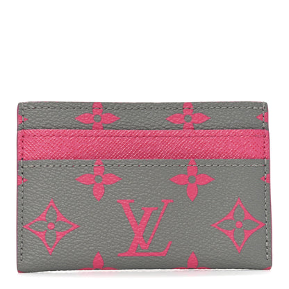 Louis Vuitton Monogram Glow Double Card Holder Gray Pink 1 of 6