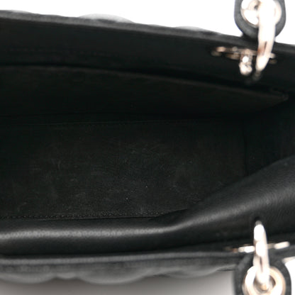 Christian Dior Grained Calfskin Cannage Medium Lady Dior Black 5 of 8