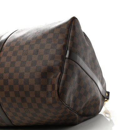 Louis Vuitton Damier Ebene Keepall Bandouliere 55 10 of 16