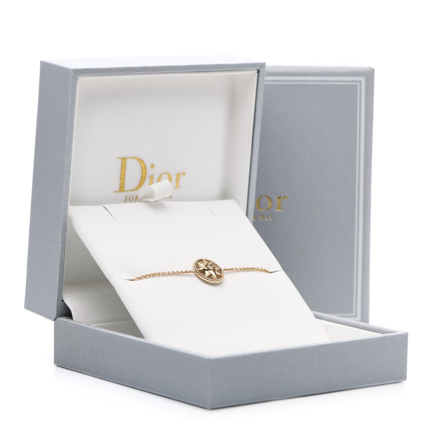 18K Yellow Gold Diamond Mother of Pearl Rose Des Vents Bracelet