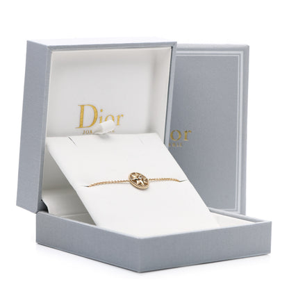 Christian Dior 18K Yellow Gold Diamond Mother of Pearl Rose Des Vents Bracelet 7 of 7