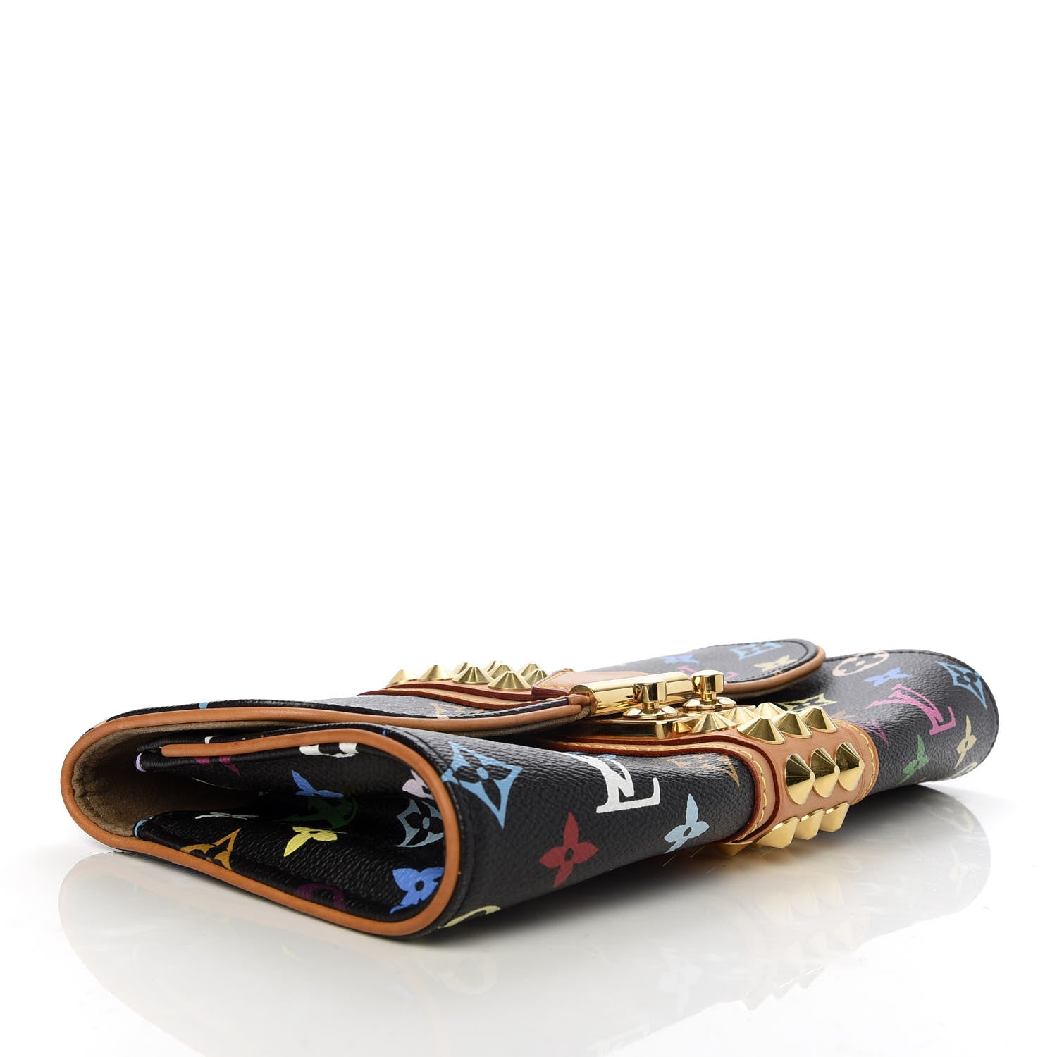 Louis Vuitton Monogram Multicolor Courtney Clutch Black 4 of 7