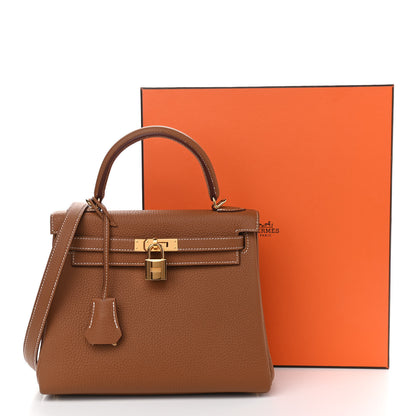 Hermes Togo Kelly Retourne 25 Gold 13 of 13