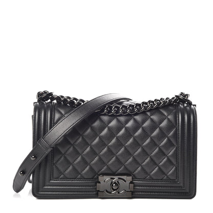 Chanel Caviar Quilted Medium Boy Flap So Black 1 of 9