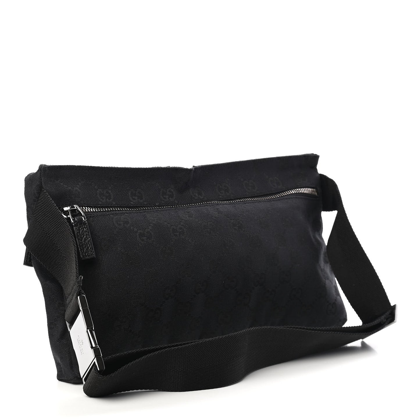 GG Monogram Double Pocket Belt Bag Black