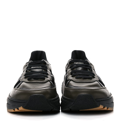 Bottega Veneta Calfskin Technical Mesh Speedster Sneakers 44 Black Khaki 2 of 13