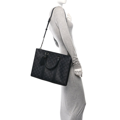 Louis Vuitton Monogram Eclipse Sac Plat Horizontal Zipper 2 of 9