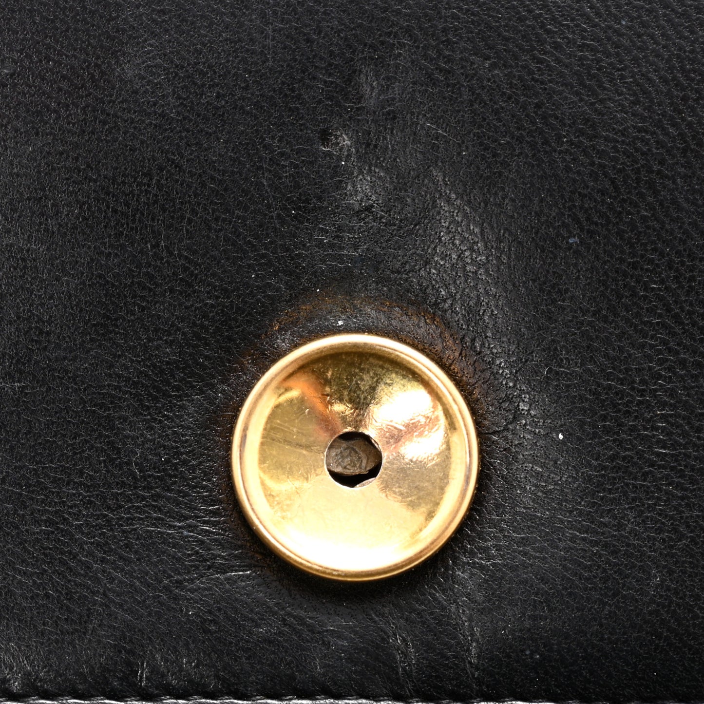 Lambskin Quilted Small Single Flap Black